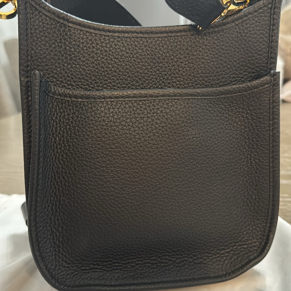 Taxidermy 💯 original Black Crossbody Bag with Gold Deer Logo - Picture 4 of 6
